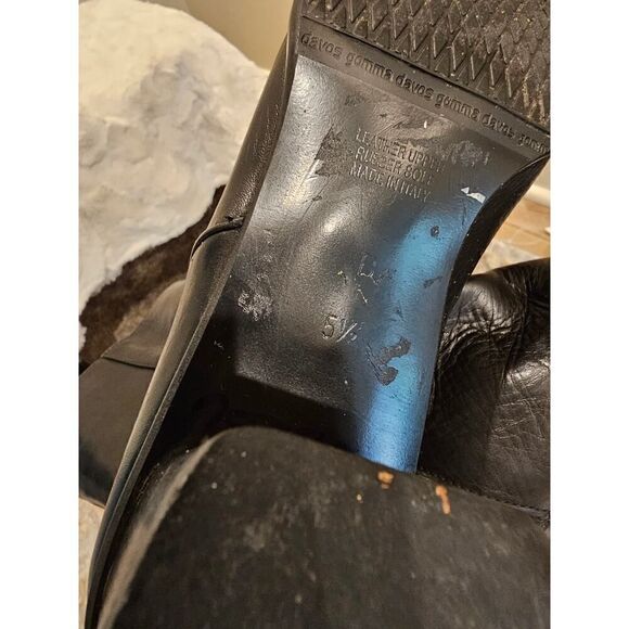 Classiques Women's Black Leather Ankle Boots Size 5.5 - Picture 7 of 8